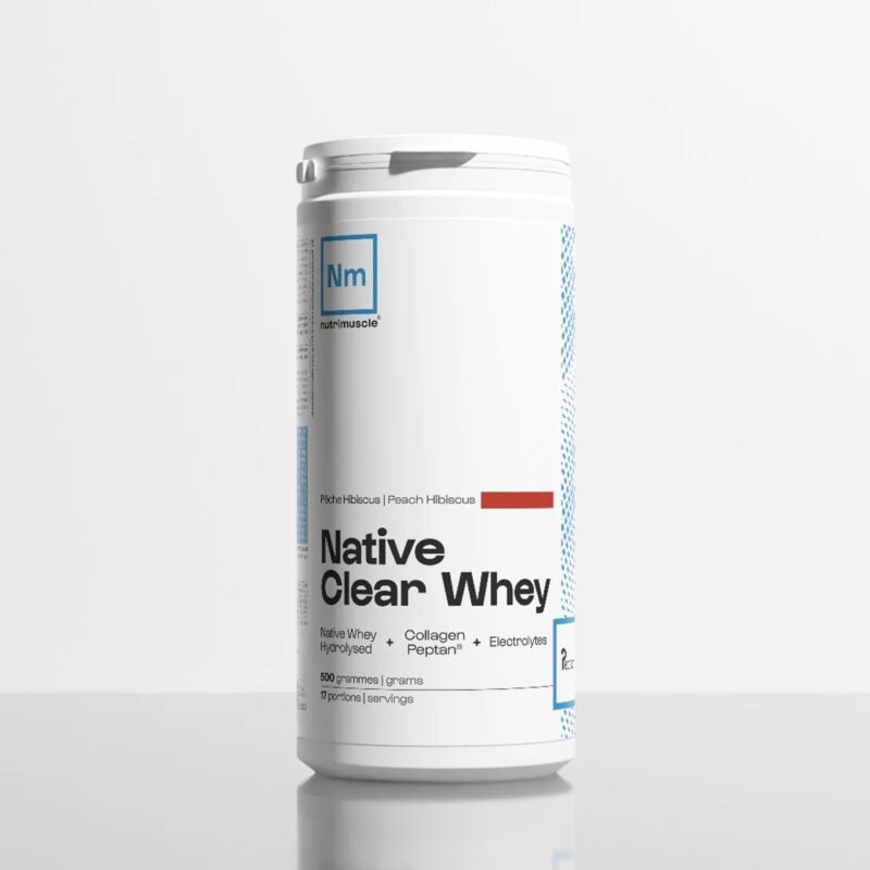 native clear whey framboise & myrtille 500g
