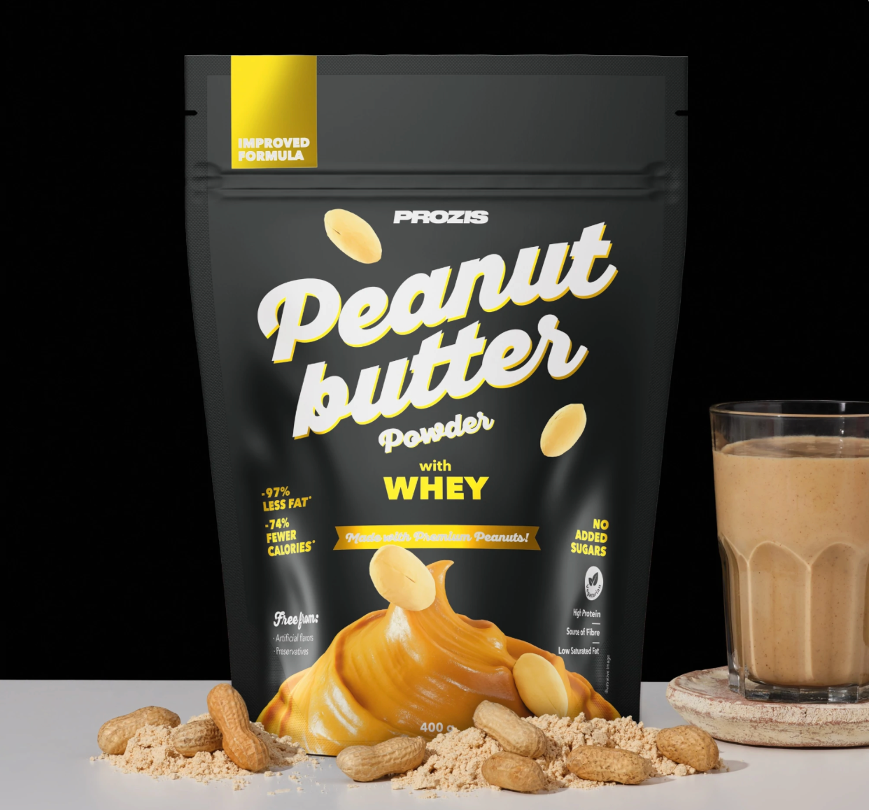 beurre de cacahouète en poudre avec lactosérum 400g beurre de cacahouète en poudre avec lactosérum 400g