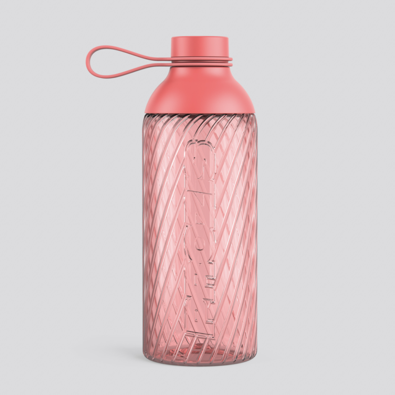 shaker bottle spiral rose 600ml