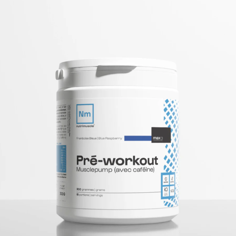 pré workout musclepump – framboise bleu – 300g